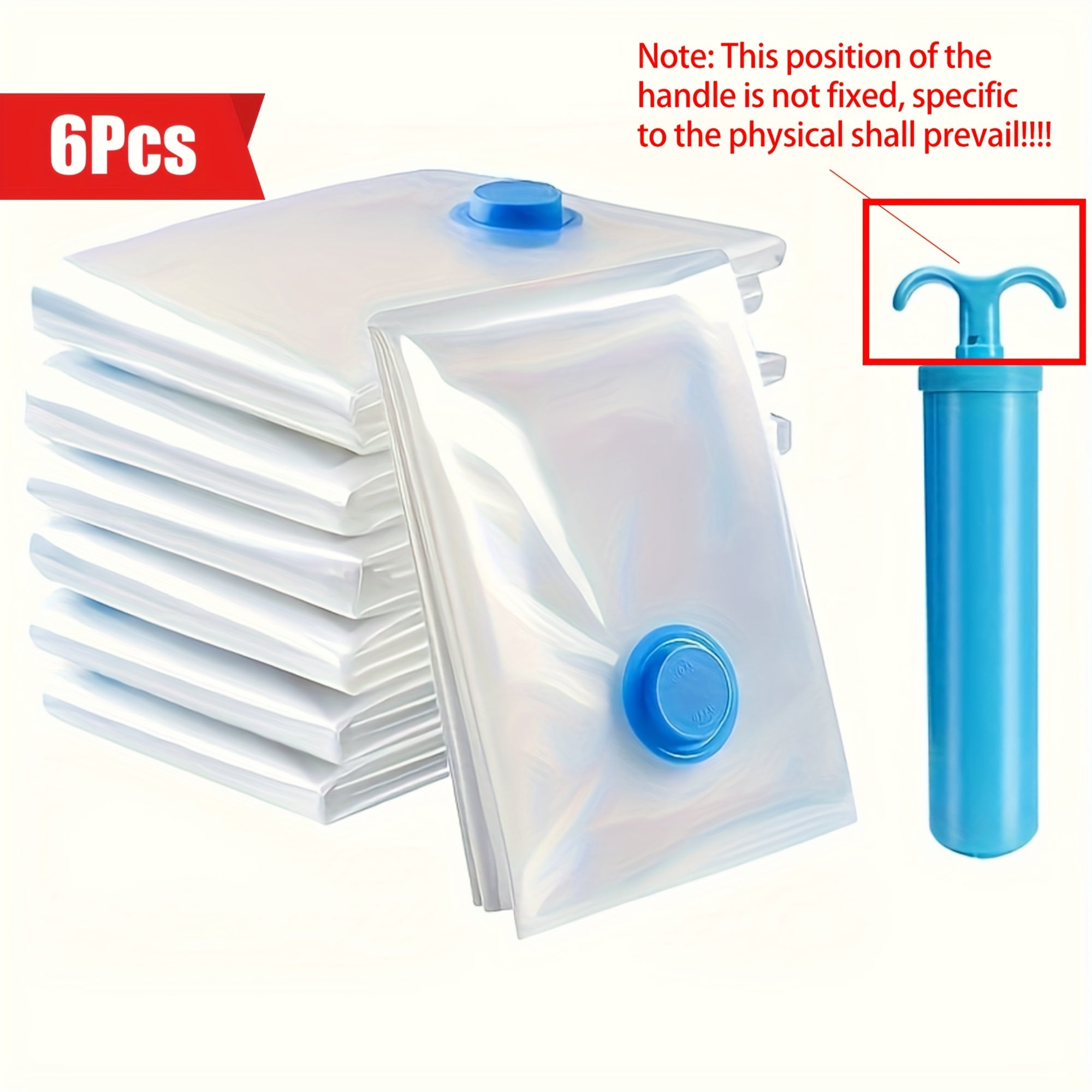 Большие вакуумные мешки для хранения с ручным насосом 101,6 см x 152,4 см, герметичная компрессия, пылезащитные, влагозащитные