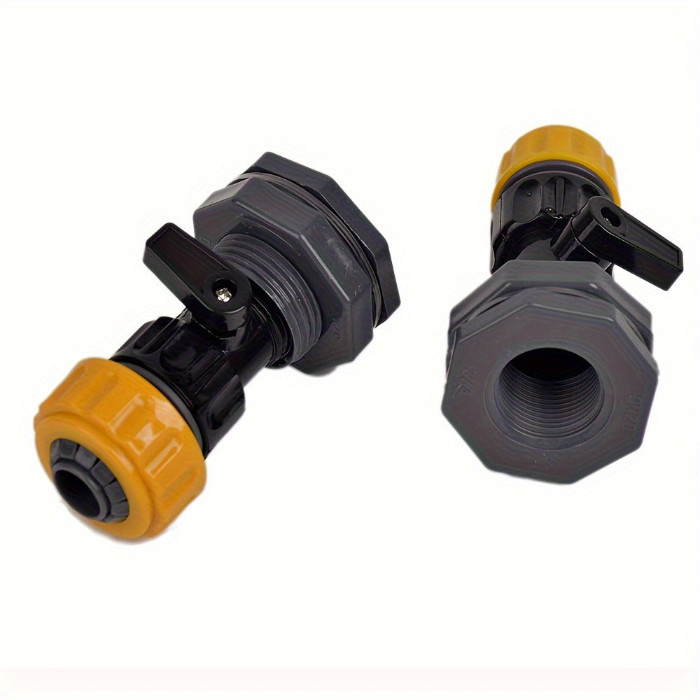 3/4 Inch Plastic Garden Hose Fitting Rain Barrel Overflow Kit with Seal Gasket