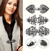 Vintage kumush kulrang sviter klip to'plami ayollar uchun kardigan va ko'ylak tugmalari