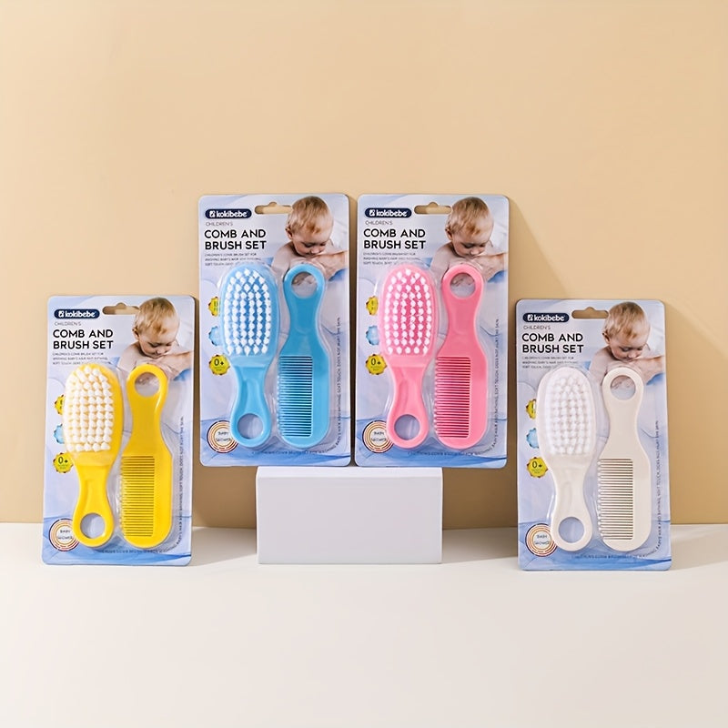 Baby Hair Care Set with Comb and Brush for Newborns and Infants