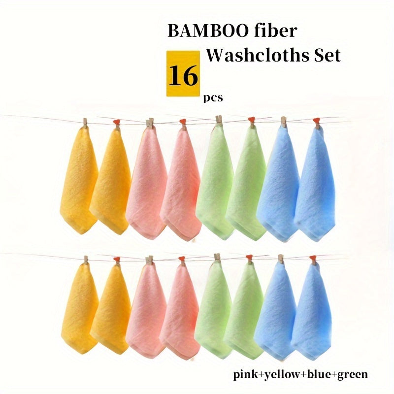 Paquete al por mayor de 8/16 toallas de bambú súper suaves y absorbentes para rostro y limpieza