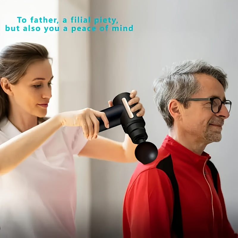 80W USB Rechargeable Massage Gun with 4 Attachments Portable Electric Muscle Massager