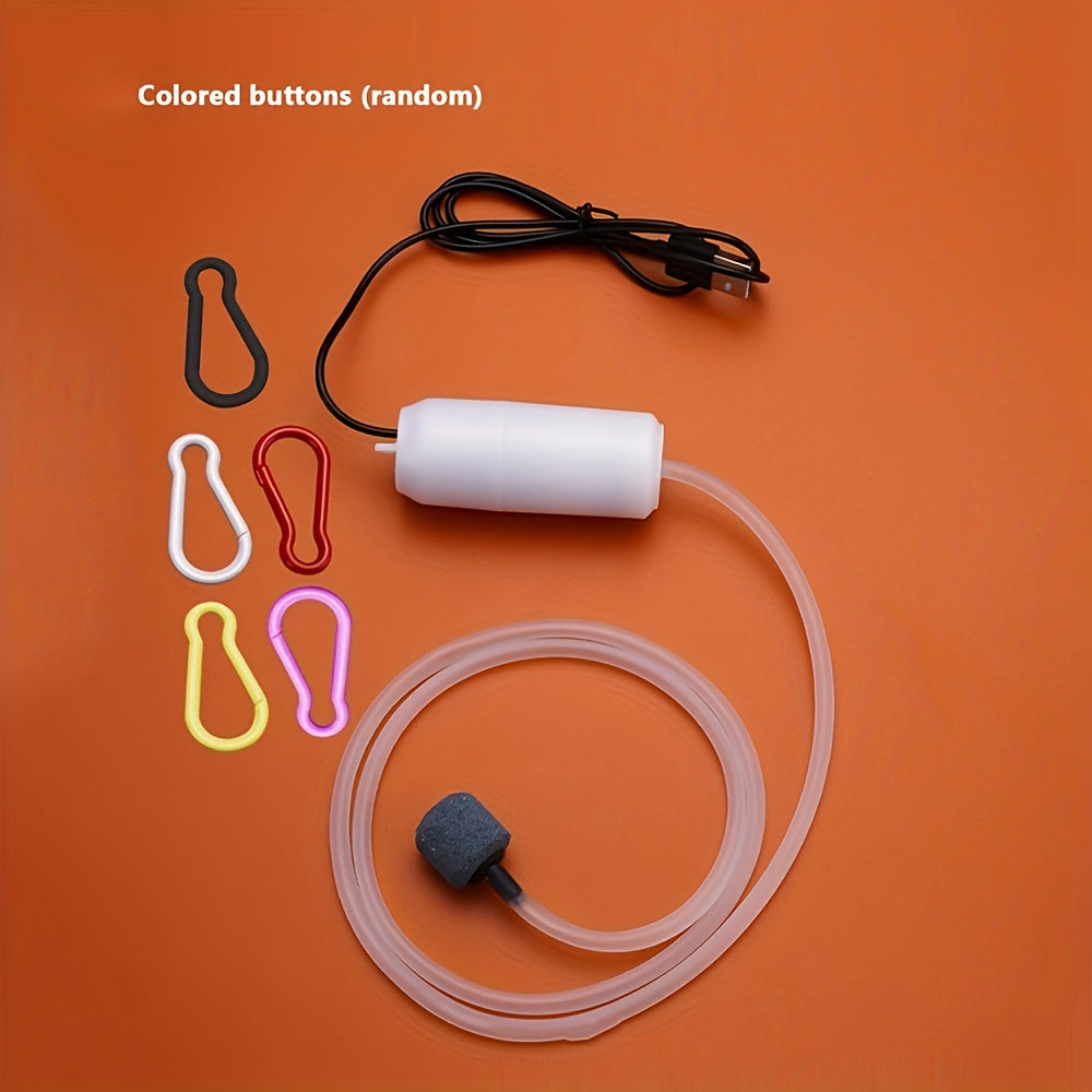 Portable Mini Oxygen Pump for Fish Tank USB Air Pump for Outdoor Hunting and Fishing Black