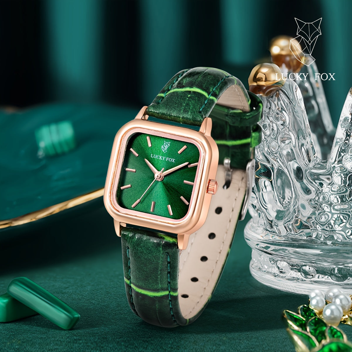 Women's Quartz Watch Set with Faux Leather Straps Casual Retro Gift Box Collection