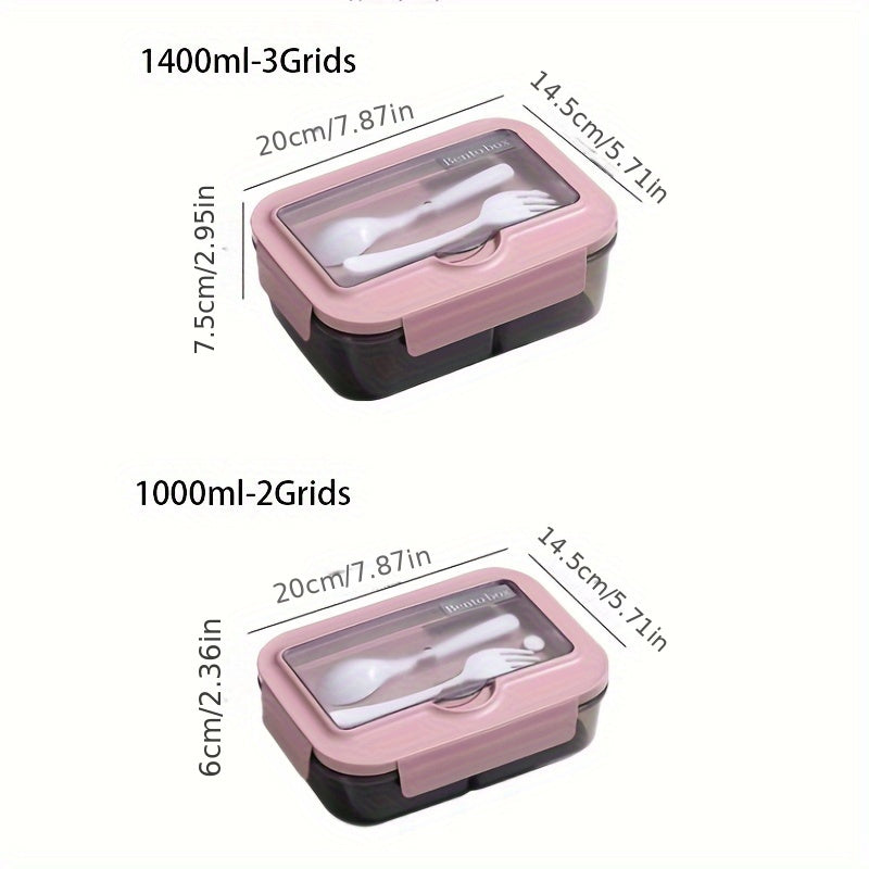 Leak-Proof Double-Layer Lunch Box Large Capacity Microwave Safe Portable Meal Container