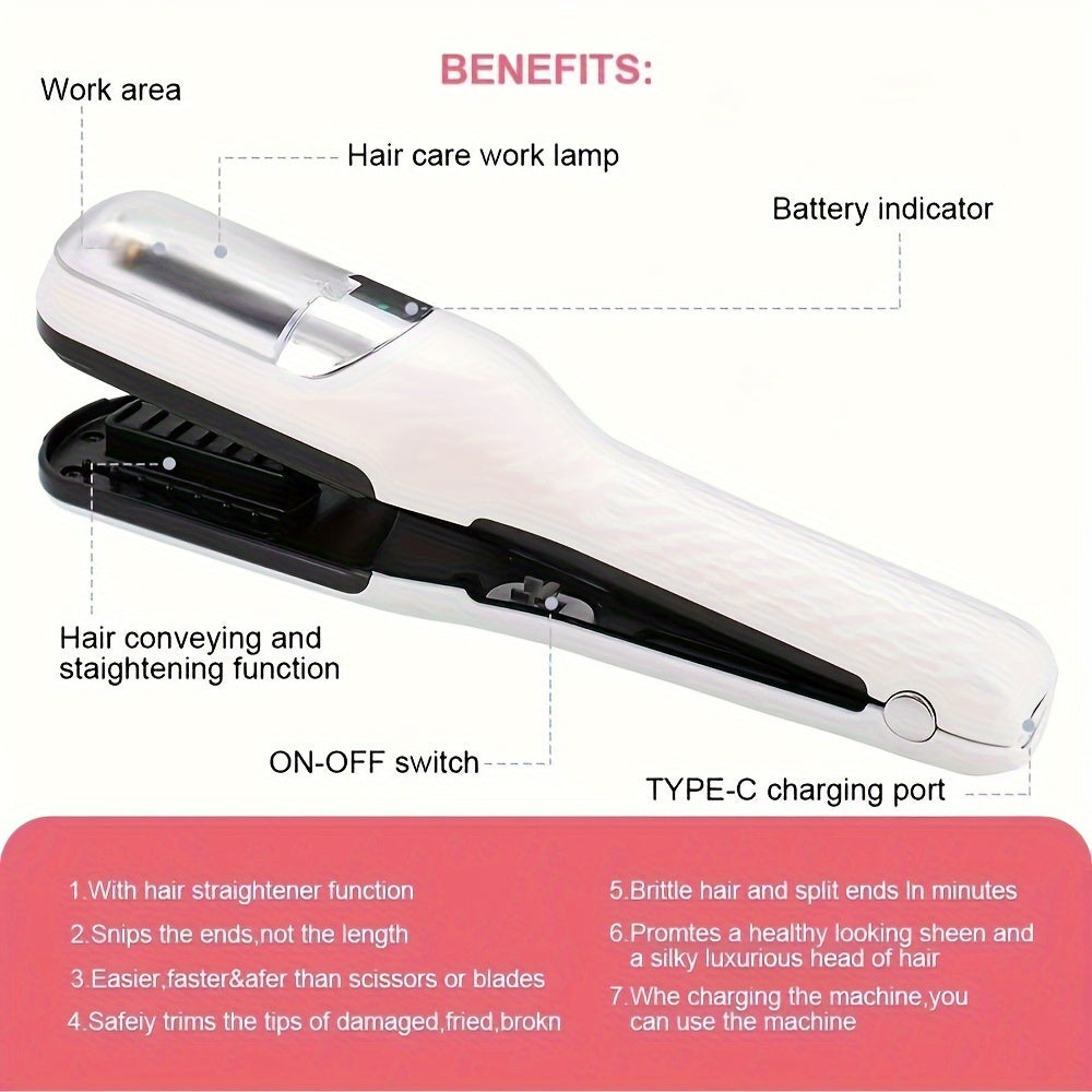 Portable USB Rechargeable Hair Clippers for Split End Repair