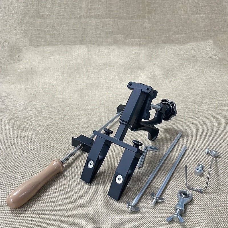 360° Flip Diamond Whetstone Knife Sharpener with Fixed Angle and Wooden Handle