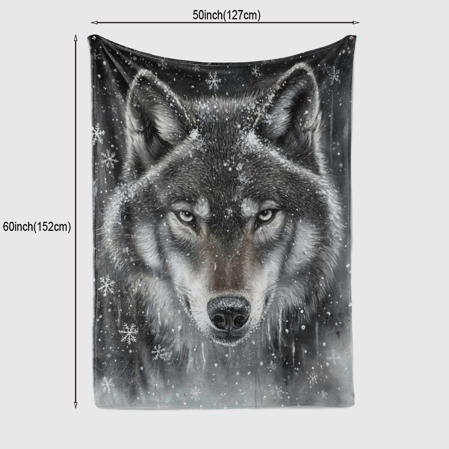 Cozy Wolf Print Flannel Throw Blanket for African Girls Daughters and Granddaughters