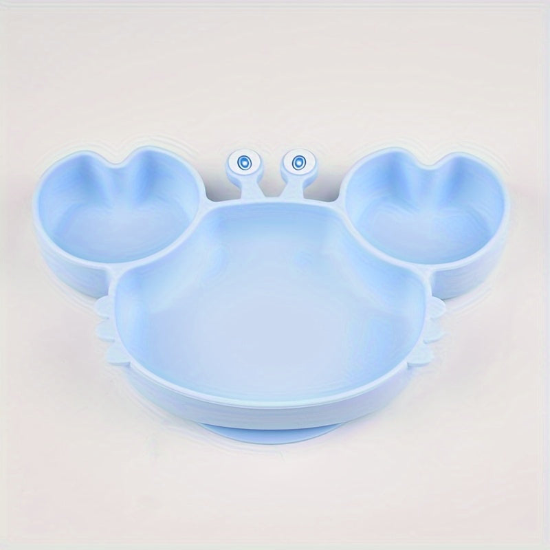 Silicone Toddler Feeding Plate with Suction Cup Cute Safe BPA-Free Dishwasher Safe
