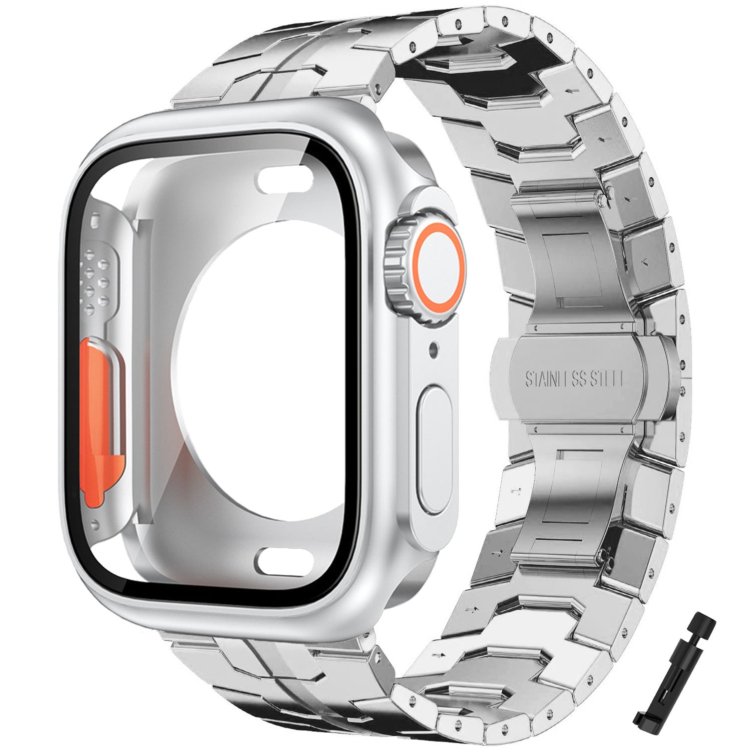 Gold-Plated Stainless Steel Watch Band for Apple Watch Series 10 9 8 7 6 5 4 Ultra SE 42mm 44mm 45mm 46mm 49mm