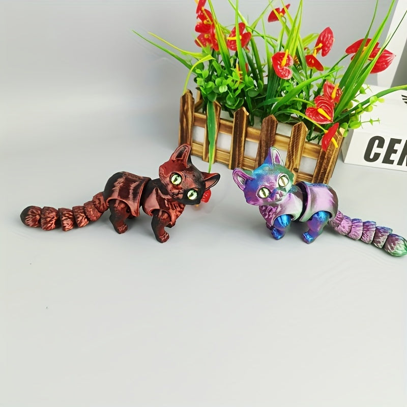 Fantasy Cat Figurine with Articulated Joints No Electricity Required Gift for Occasions