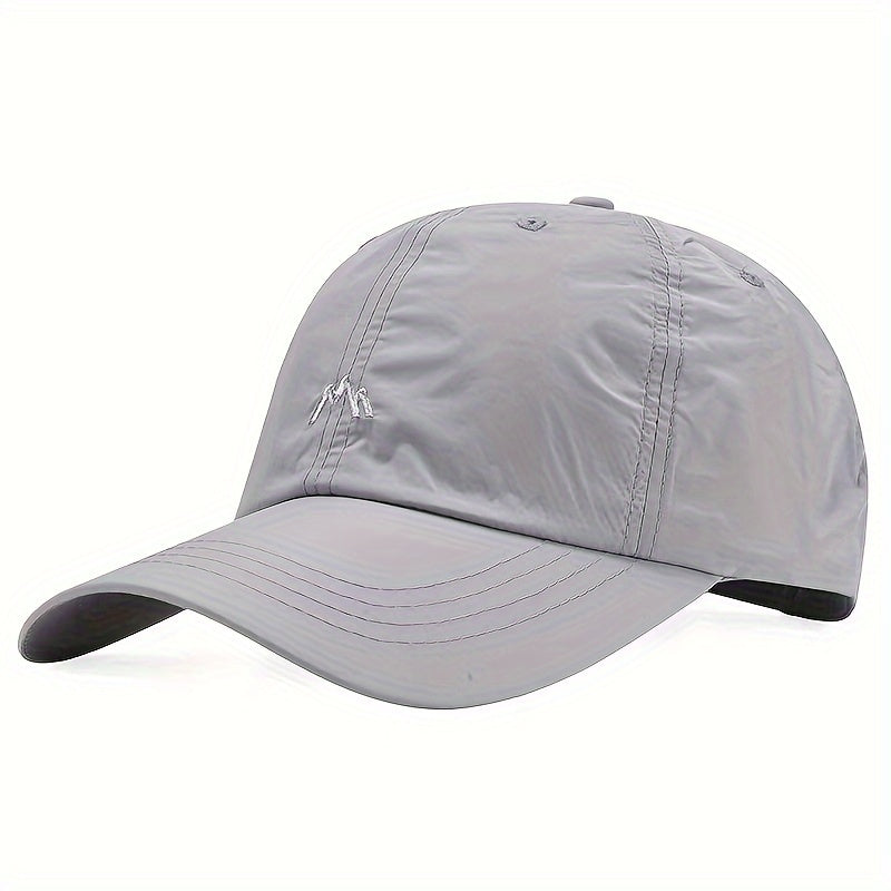 Gorra de béisbol de nylon transpirable de secado rápido para hombre y mujer, protección solar, ajuste ajustable, bordado