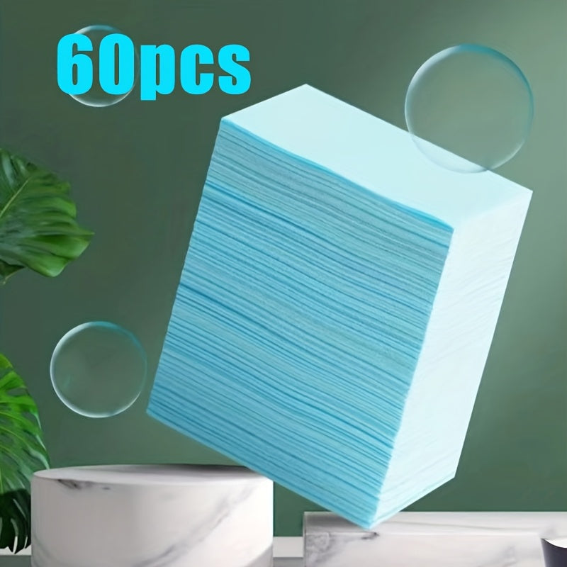 Pack of 60 Paper Cleaning Tablets for Kitchen Sinks and Cookware Purple Blue