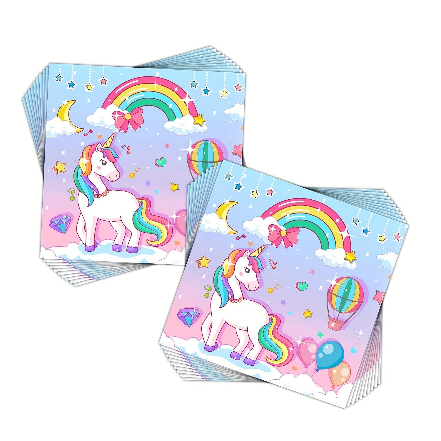 Pink Unicorn Disposable Napkins Pack of 20 for Girls' Birthday and Shower Parties