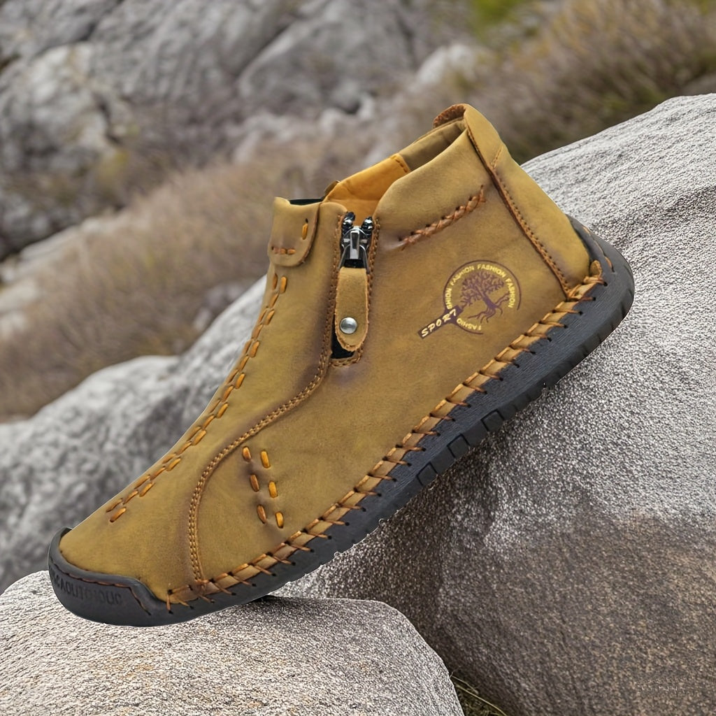 Women's Faux Leather Retro Chukka Boots Mint Green All-Season Casual Ankle Shoes