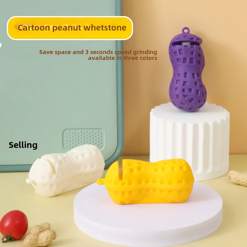 Colorful 2-in-1 mini peanut grinder and knife sharpener manual operation