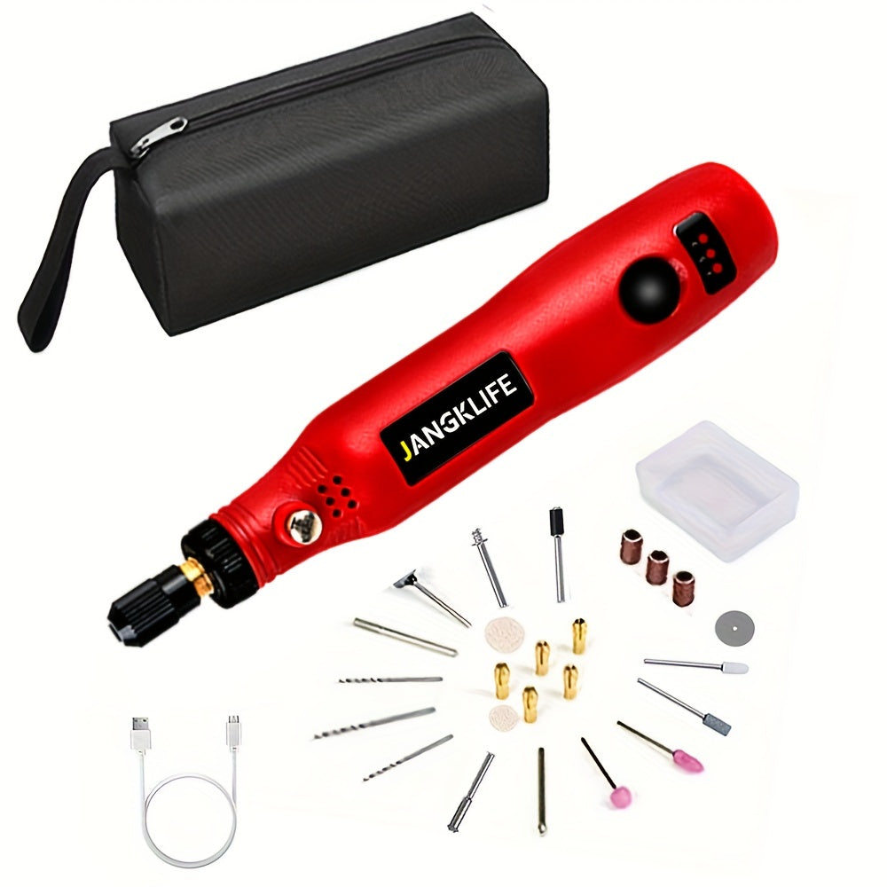 Cordless Mini Rotary Tool with Lithium Battery 3 Speeds USB Charging for Grinding Sanding Carving Polishing