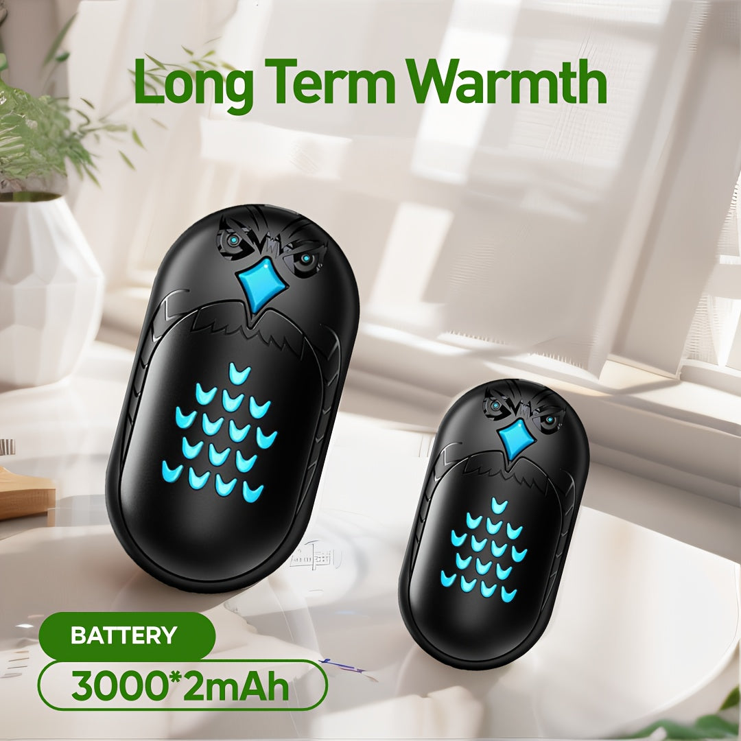 Rechargeable Hand Warmer Portable Pocket Heater Dual-Sided Warmth for Winter Outdoor Camping