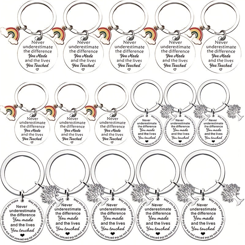 Set of 16 Keychain Gifts for Women, Teachers, Nurses, Coworkers