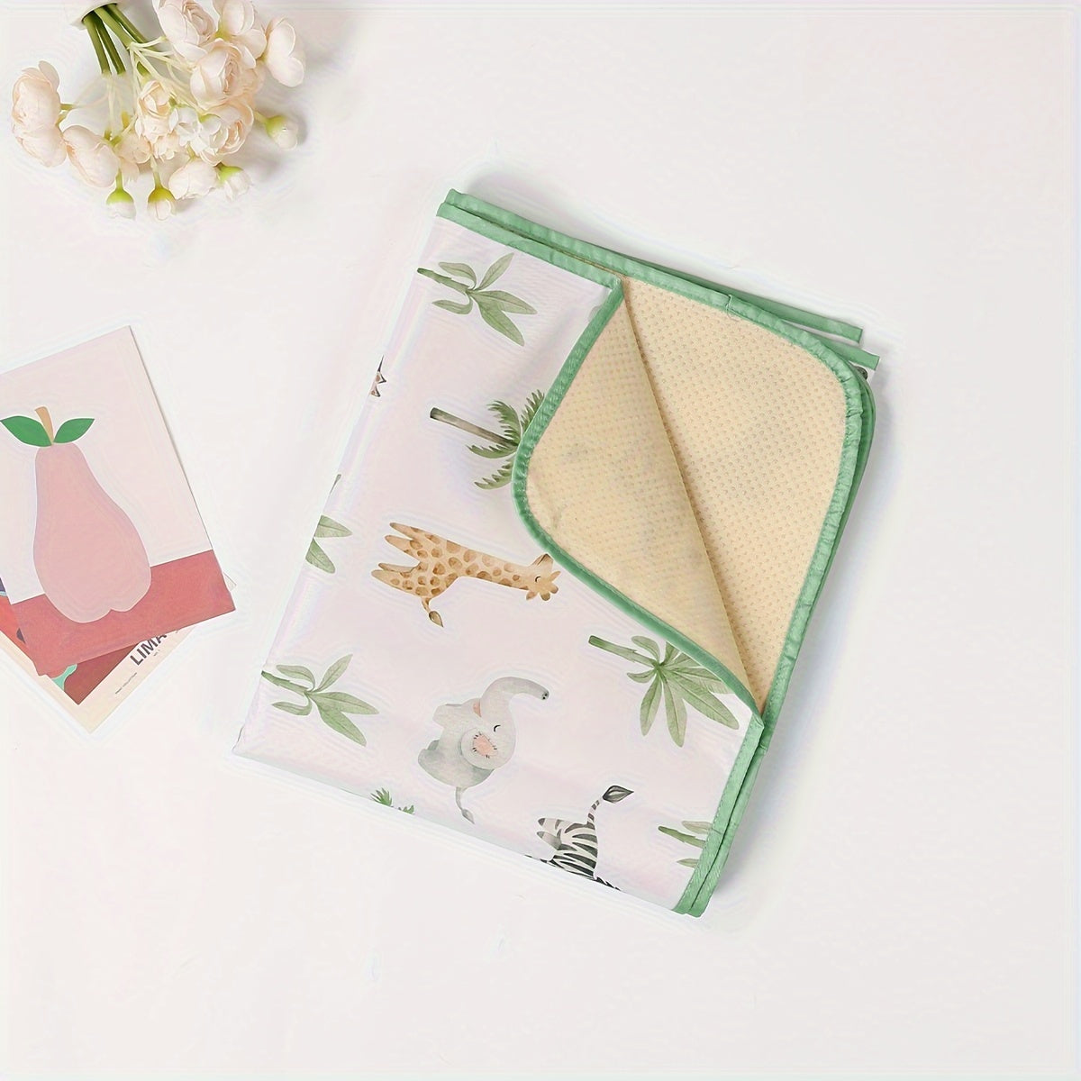 Children's Play Mat Foldable Non-Slip Easy Clean Under High Chair Versatile Large