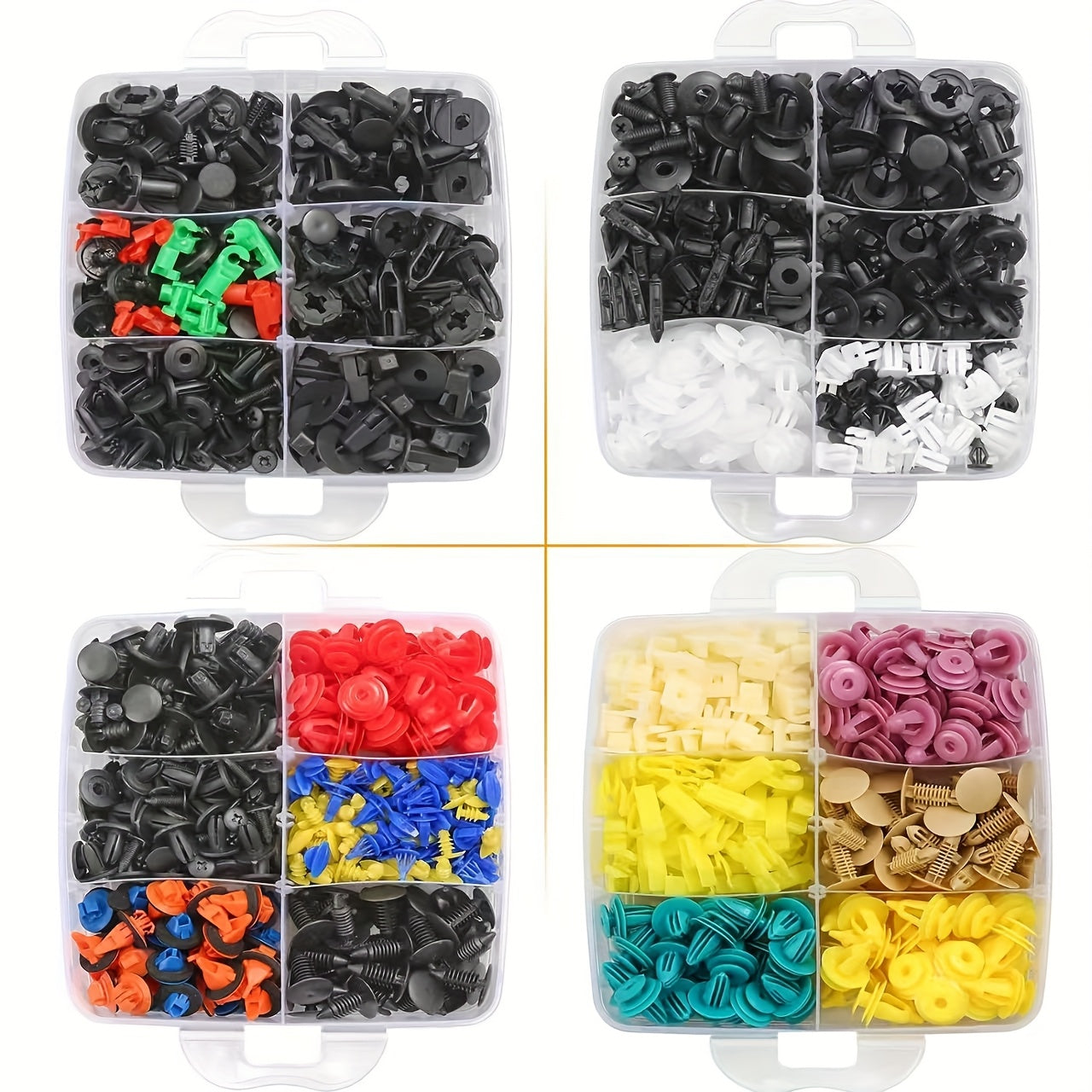 Universal Car Fastener Kit 1240 Pcs Bumper Clips Auto Fasteners
