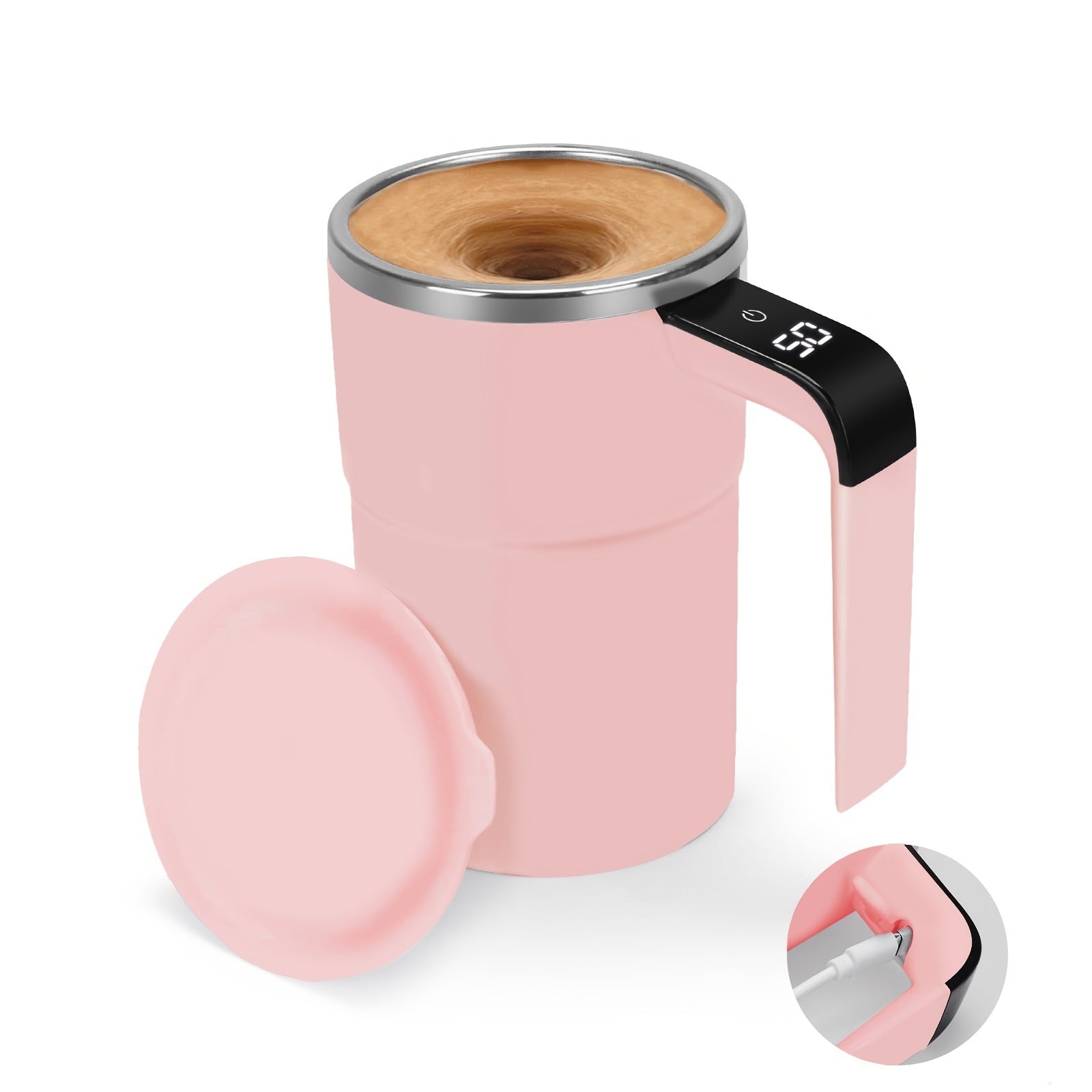 Electric Coffee Stirring Cup USB Rechargeable Magnetic Mixer ABS Material Lithium Polymer Battery