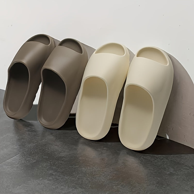 Men's EVA Slides Casual Summer Non-Slip Quick-Dry Solid Green 3.5cm Thick Sole