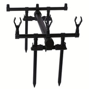Aluminium Alloy and ABS Material Carp Fishing Pole Rack Black Durable Bracket Shelf