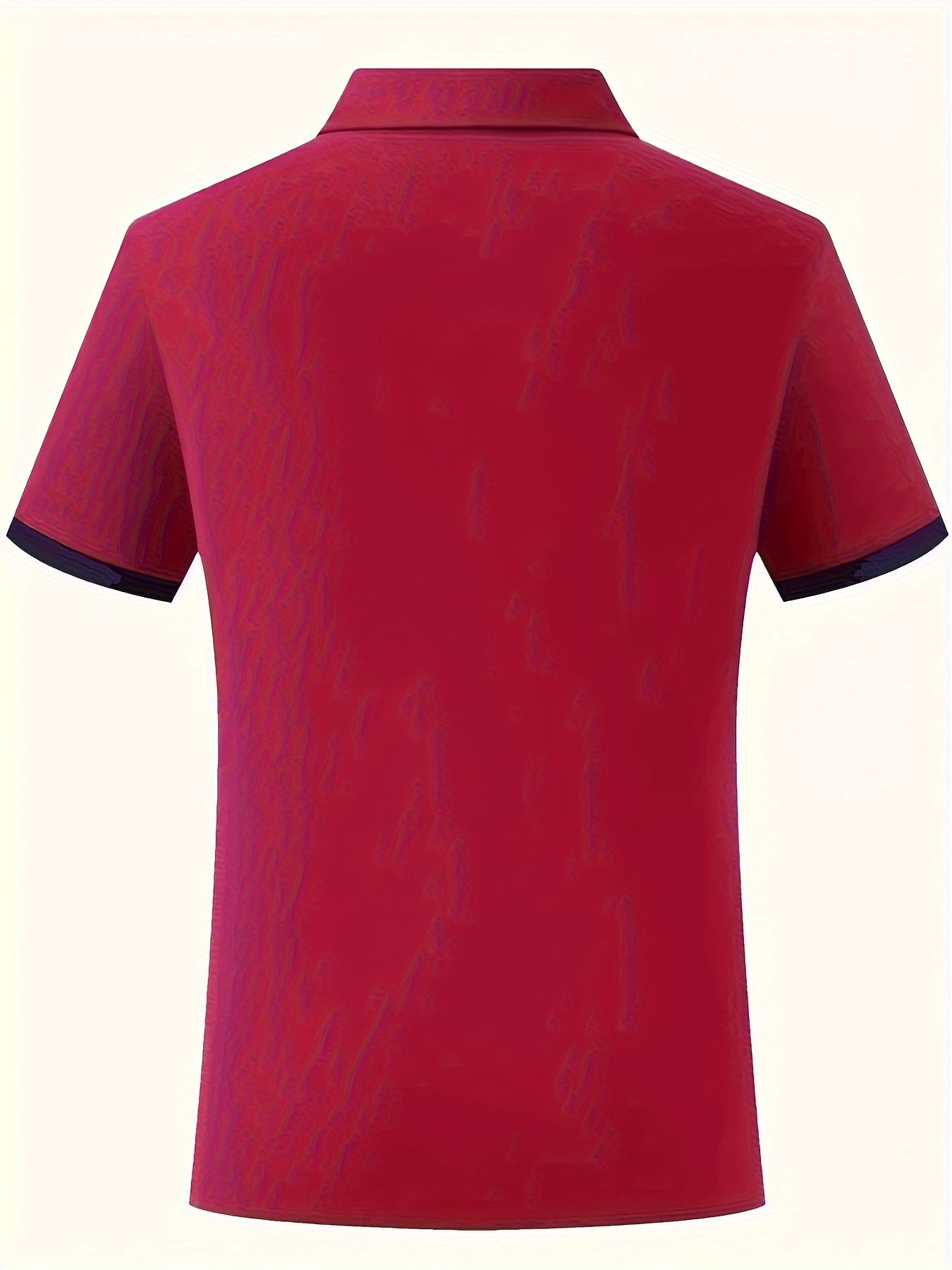 Men's Short Sleeve Athletic Polo Shirt Geometric Pattern Button Up Summer Casual