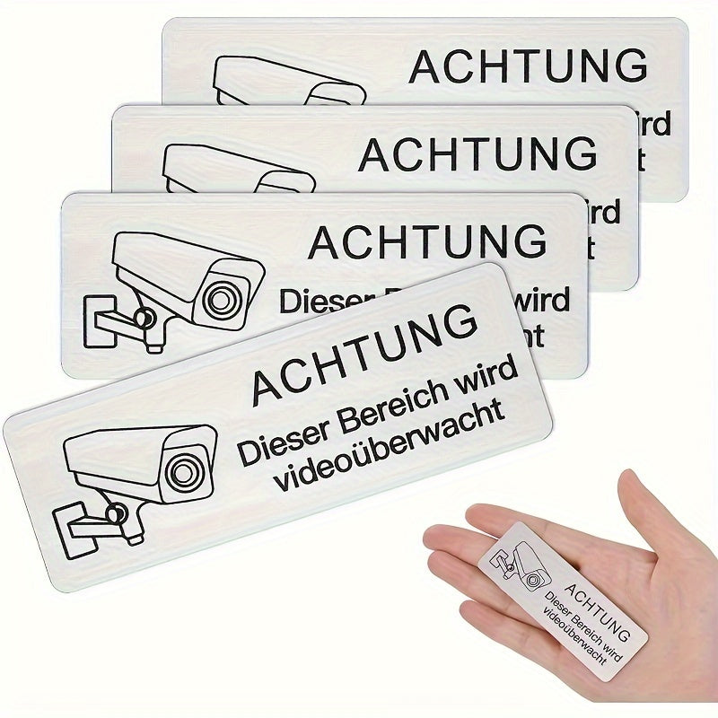 Алюминисовая видеонаблюдательная табличка для стены, самоклеящаяся, водонепроницаемая, УФ-защита, устойчивая к ржавчине