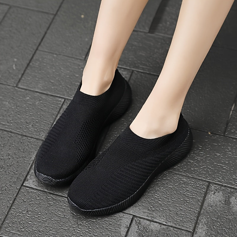 Women's Breathable Slip-On Sneakers Lightweight Fabric Casual Indoor Outdoor