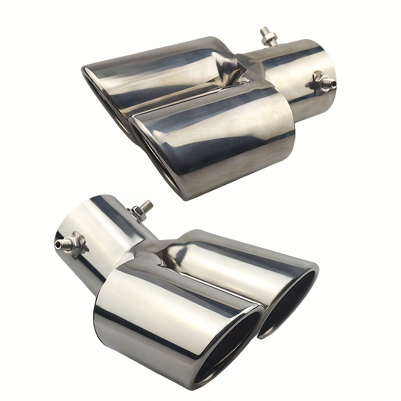 Automobile Dual Outlet Exhaust Pipe Stainless Steel Dual Tube Tail Pipe