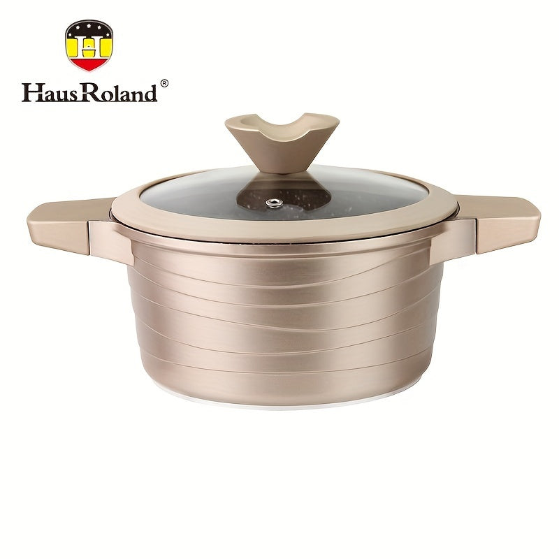 HausRoland Stainless Steel Soup Pot ni taqdim etamiz! Bu qozon qalinlashtirilgan va gaz plitasiga mos keladigan qilib ishlab chiqilgan bo‘lib, makaron, uzum va sutni bug‘lash uchun ideal. Uy oshxonalari uchun, ayniqsa, kuz mavsumida juda mos keladi.