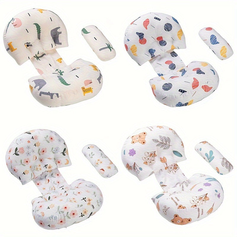 Ko'p funksiyali homiladorlik yostiqchasi, sozlanadigan U-shakli va rang-barang naqshlar - Qorin, orqa, bel va oyoqlar uchun yumshoq polyester to'liq tana homiladorlik qo'llab-quvvatlash yostiqchasi - Homilador ayollar uchun ideal yon yotish yostiqi 14+