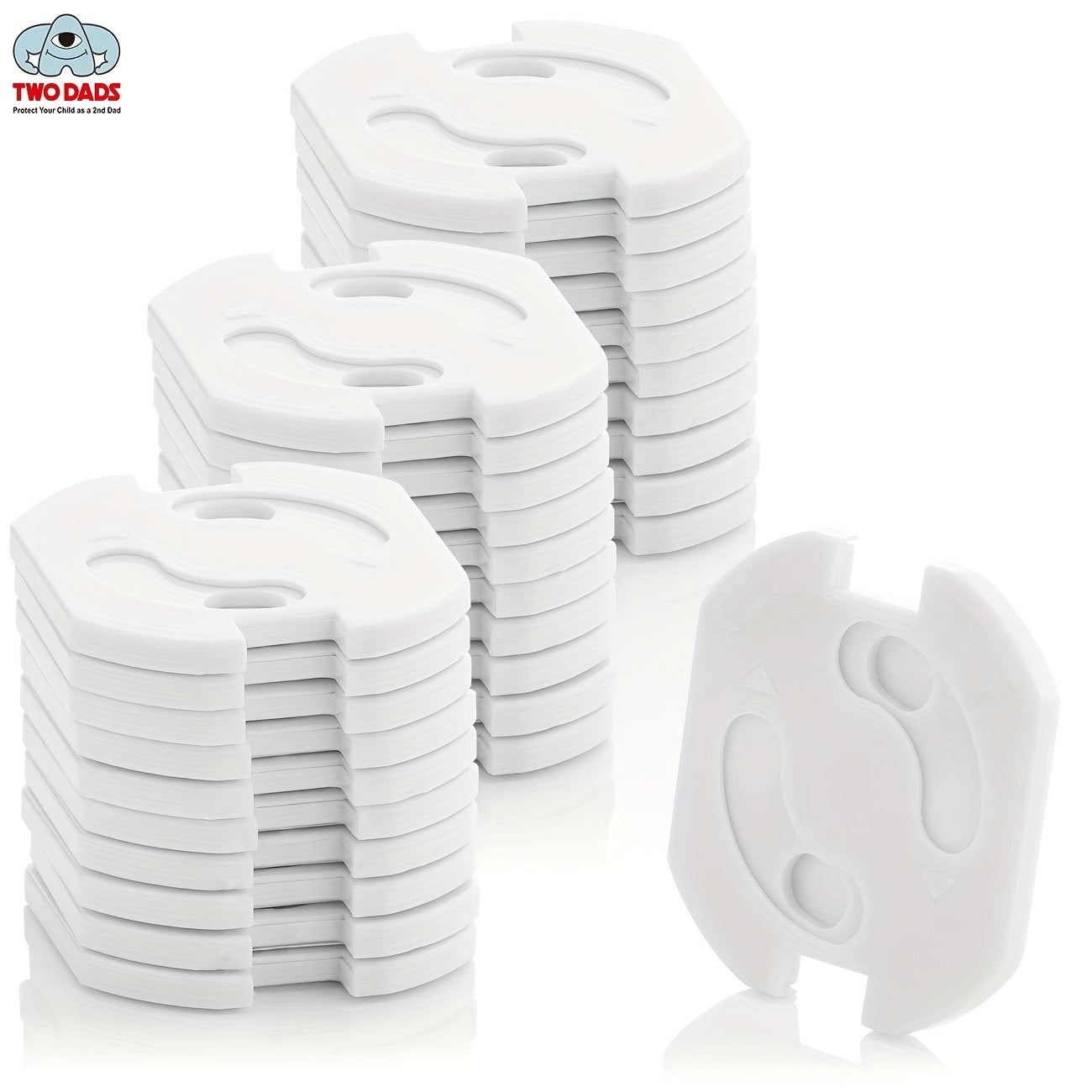 30 Youngsters BPA-Free White Plastic Outlet Covers for Child Safety