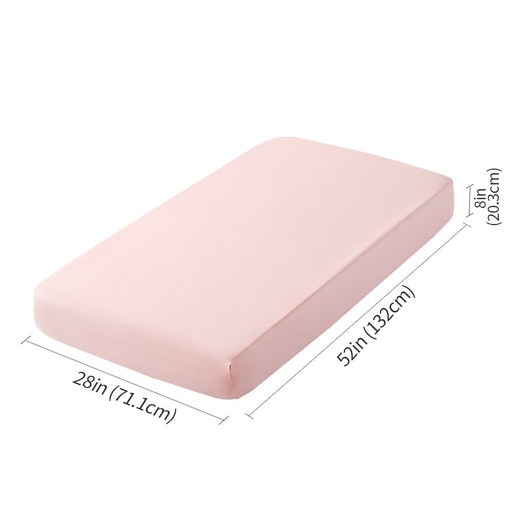 Baby Bedding Set 4-Piece Soft Cotton Crib Bedding with Blanket Sheets Skirt and Diaper Stacker for Boys and Girls