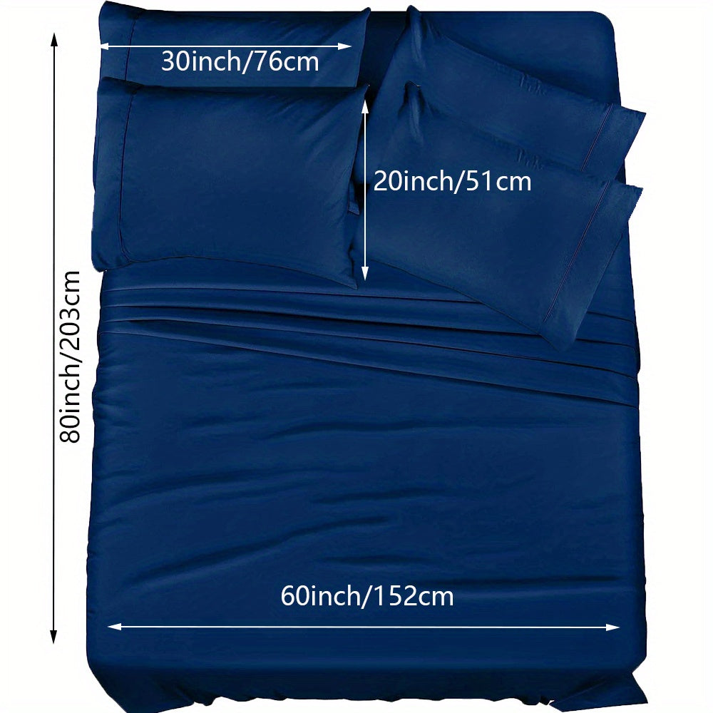 Luxury Fitted Sheet Set with Wrinkle and Stain Resistant Deep Pocket Bedding for Bedroom or Hotel