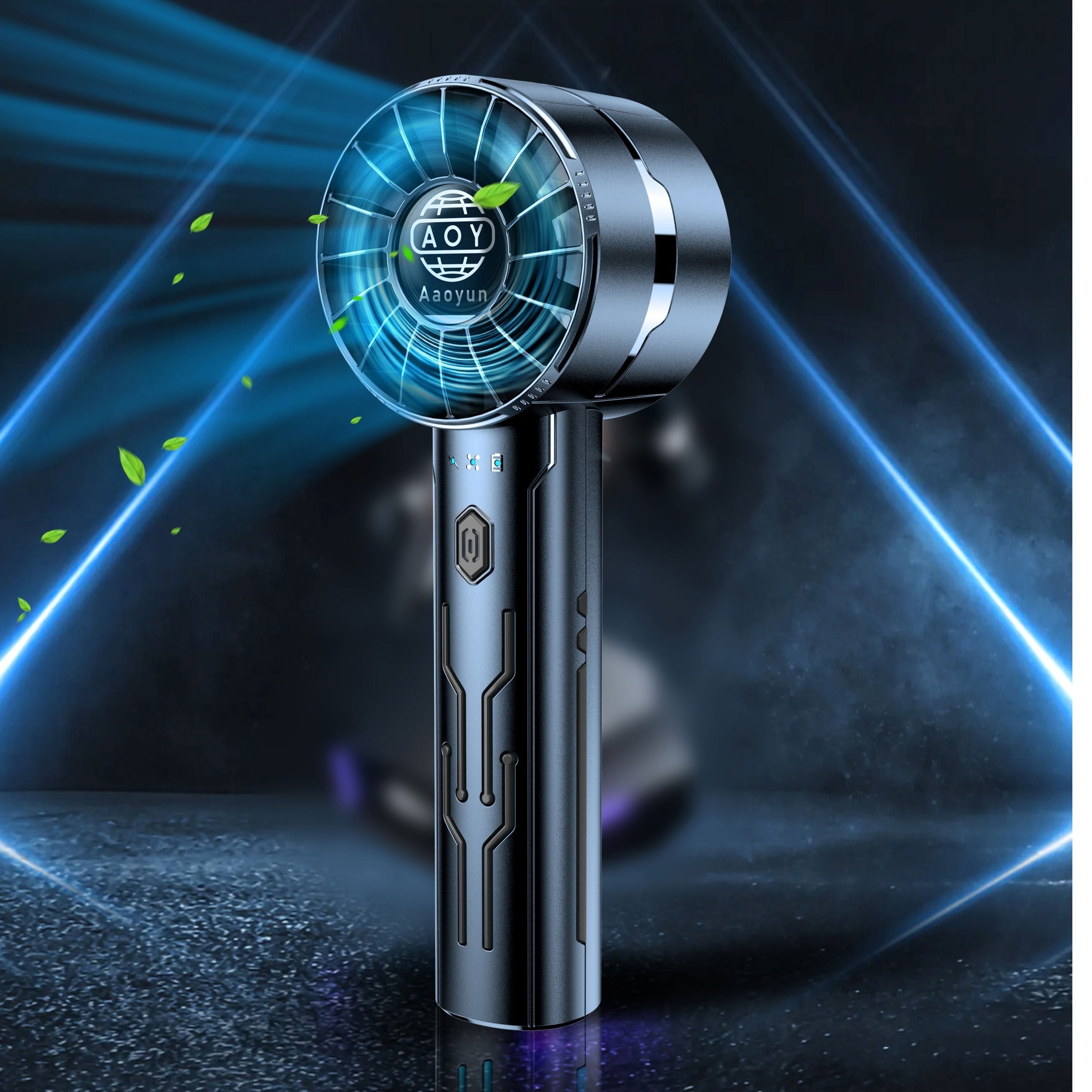 Mini USB Handheld Fan with Turbo Wind 4-Speed Adjustable Portable Cooling