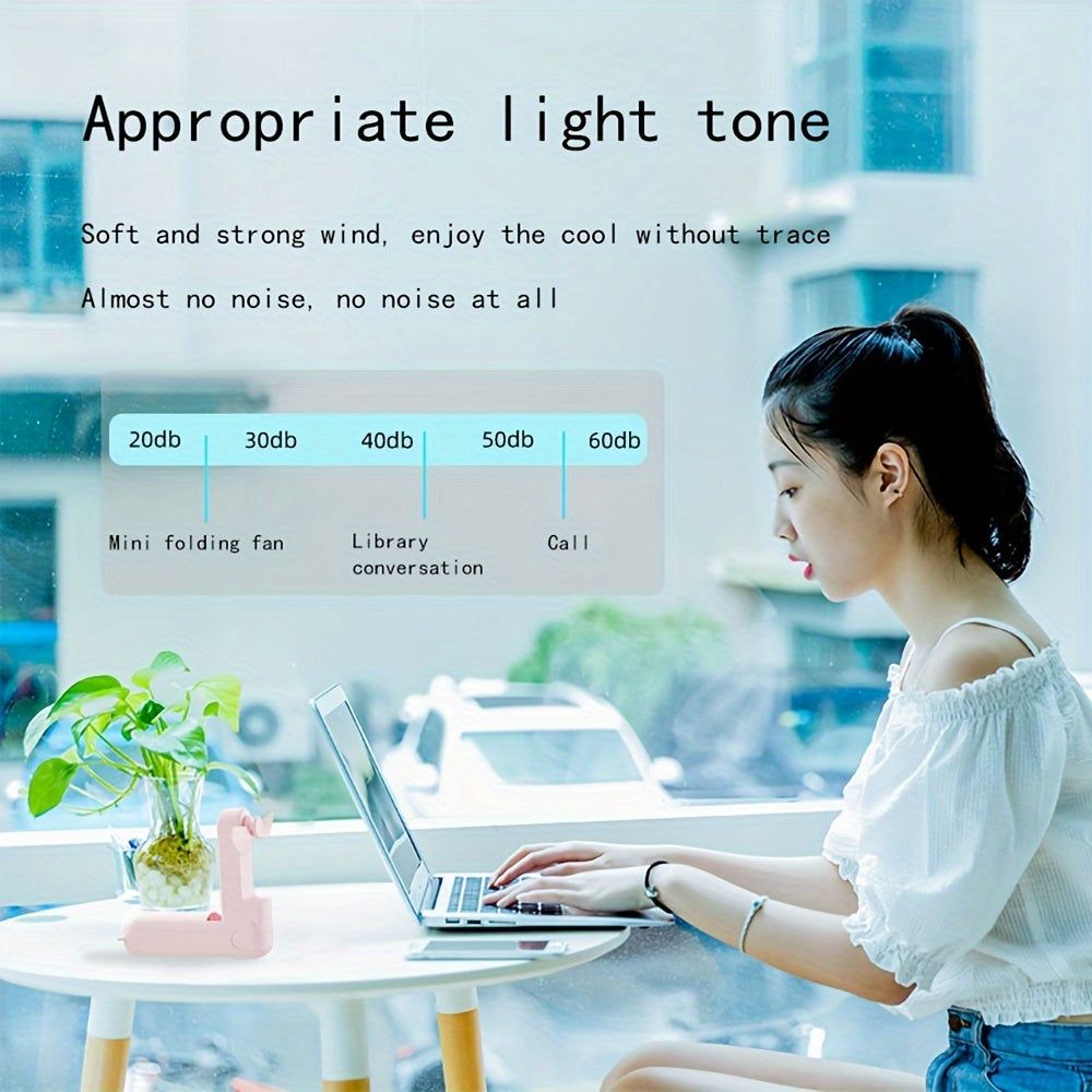 Mini Portable Fan with USB Rechargeable Battery and Auto Shut-Off