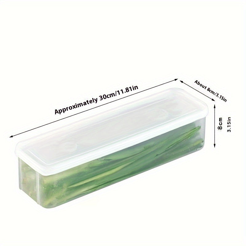 2-Pack Plastic Fresh-Keeping Storage Containers for Vegetables Refrigerator Organizer Bins