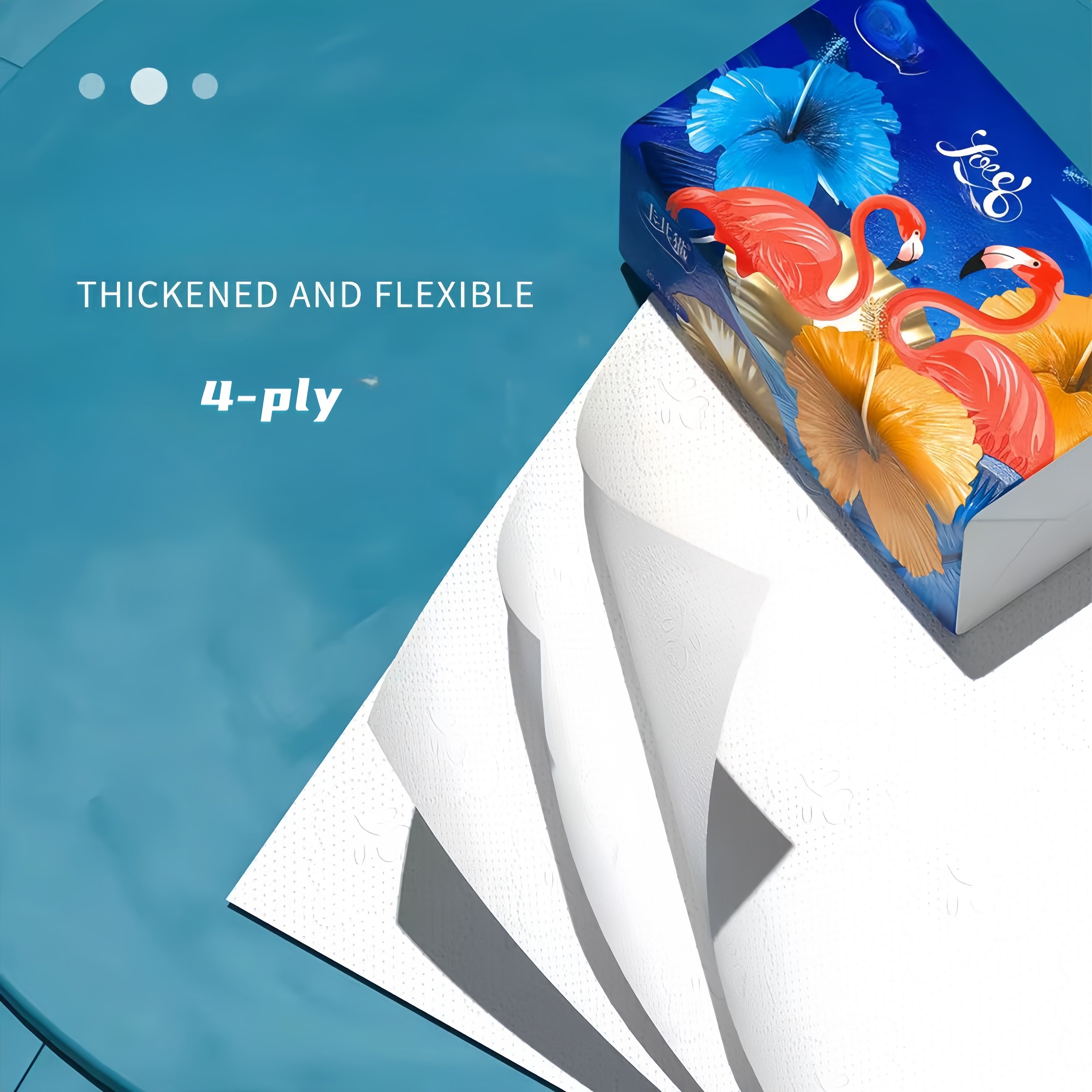 18-Pack Flamingo Facial Tissues 4-Ply Soft Durable 200 Sheets
