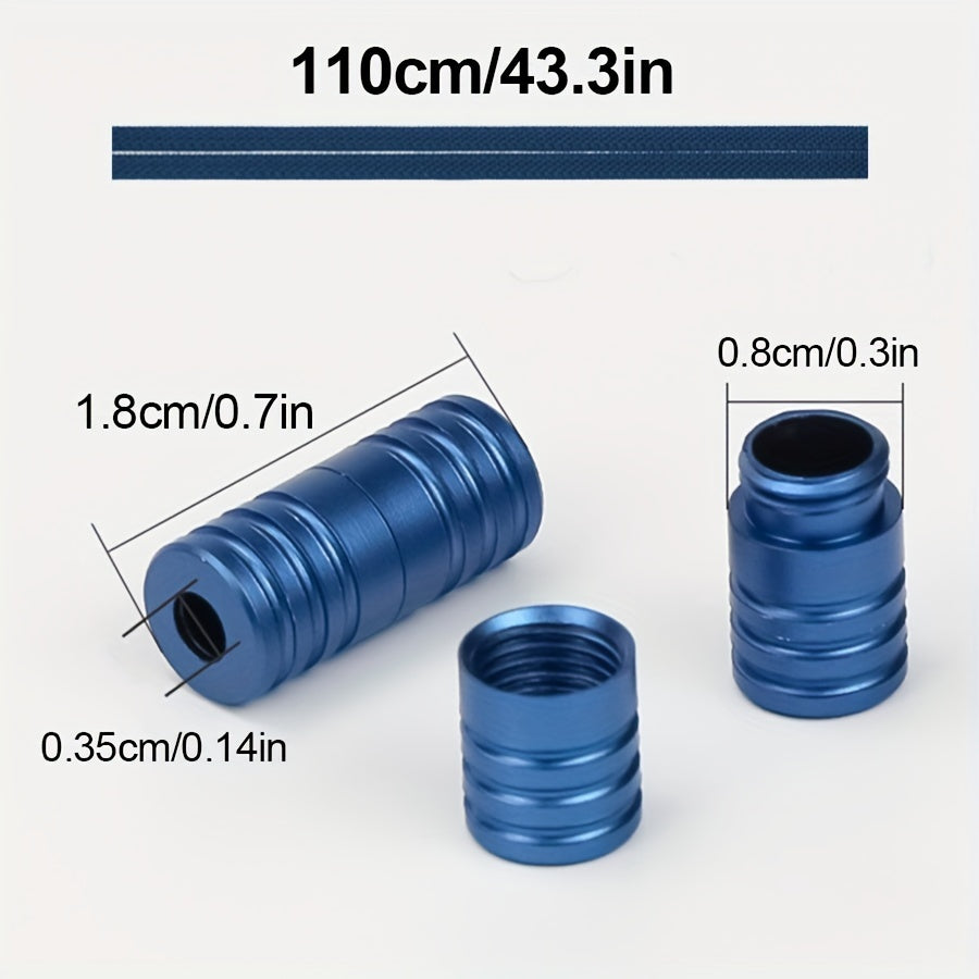 Unisex Nylon No-Tie Shoelaces with Adjustable Metal Buckles 1 Pair