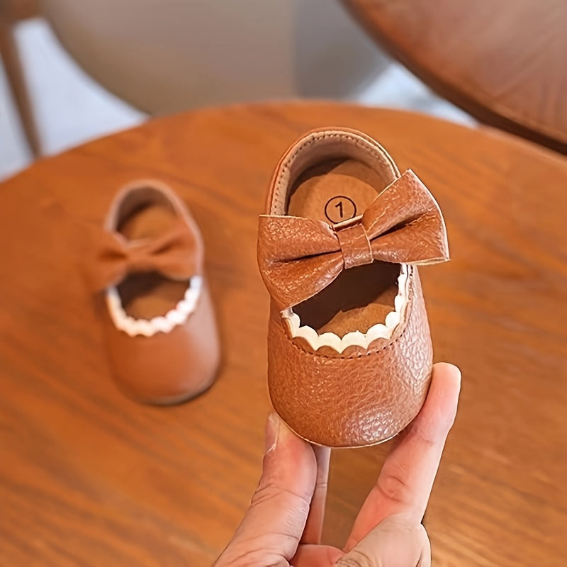 Infant Shoes Casual Princess Shoes with Secure Grip Sole for 0-1 Year Old