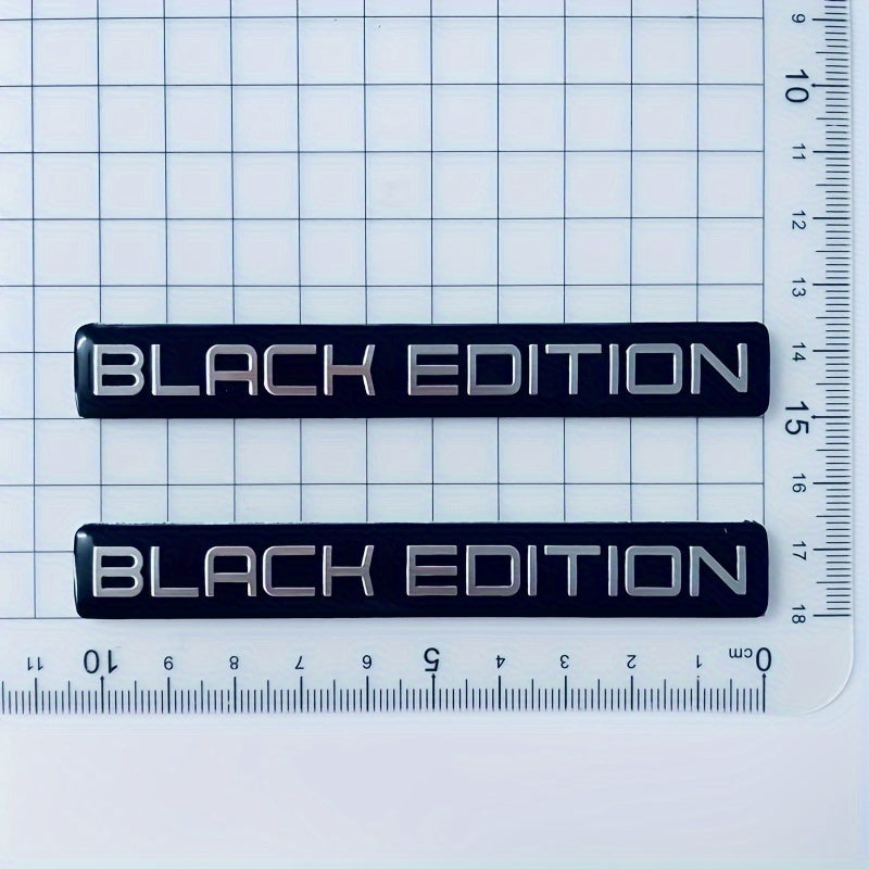 Car Logo Stickers Black Aluminum Alloy Limited Edition Pair