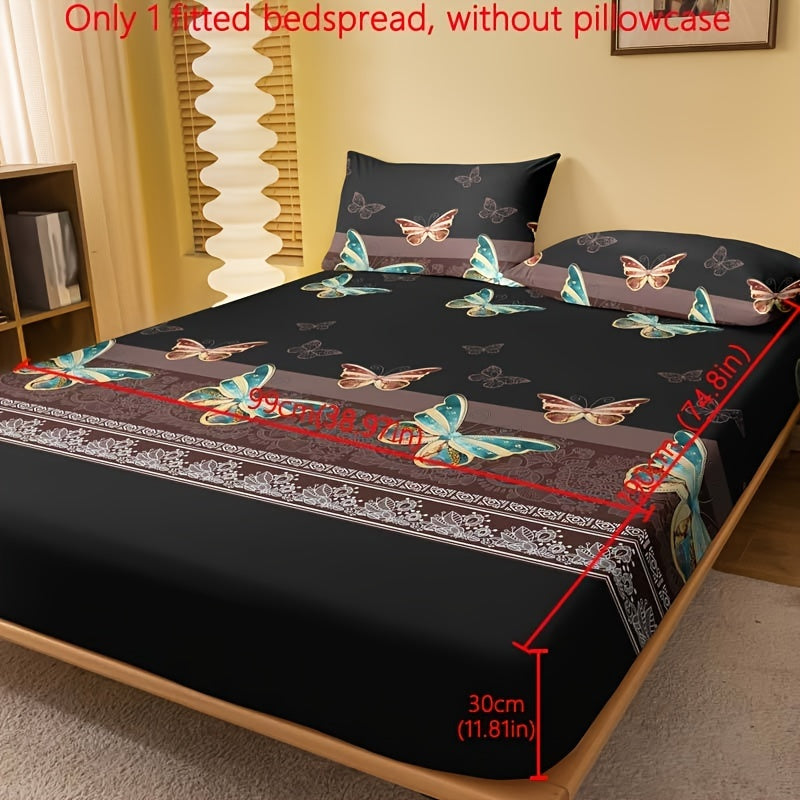 Floral Print Fitted Sheet Soft Comfortable Bedding Deep Pocket Mattress Protector