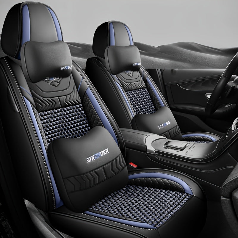 All-Season Polyester Seat Covers for Five-Seat Car Anti-Slip Full Surround