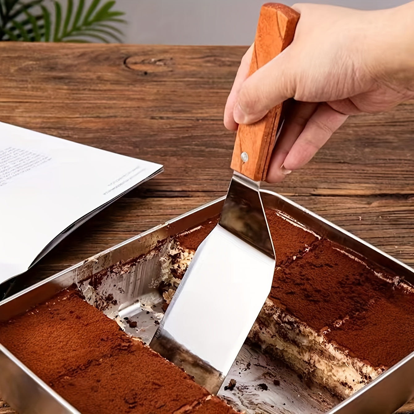 Stainless Steel Shovel Knife for Tiramisu Cake Steak with Slanted Mouth