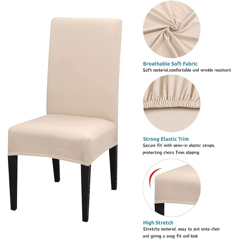 Stretchable Dining Chair Covers Removable Washable Seat Protectors Set of 4