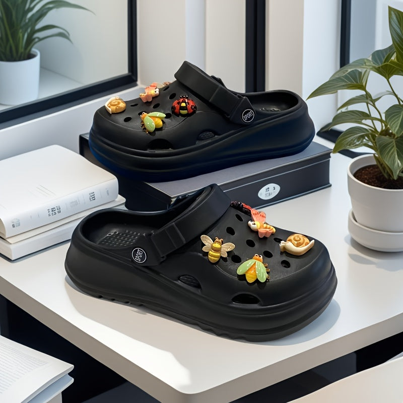 Women's Summer EVA Mesh Beach Shoes with Dragonfly and Bee Decor