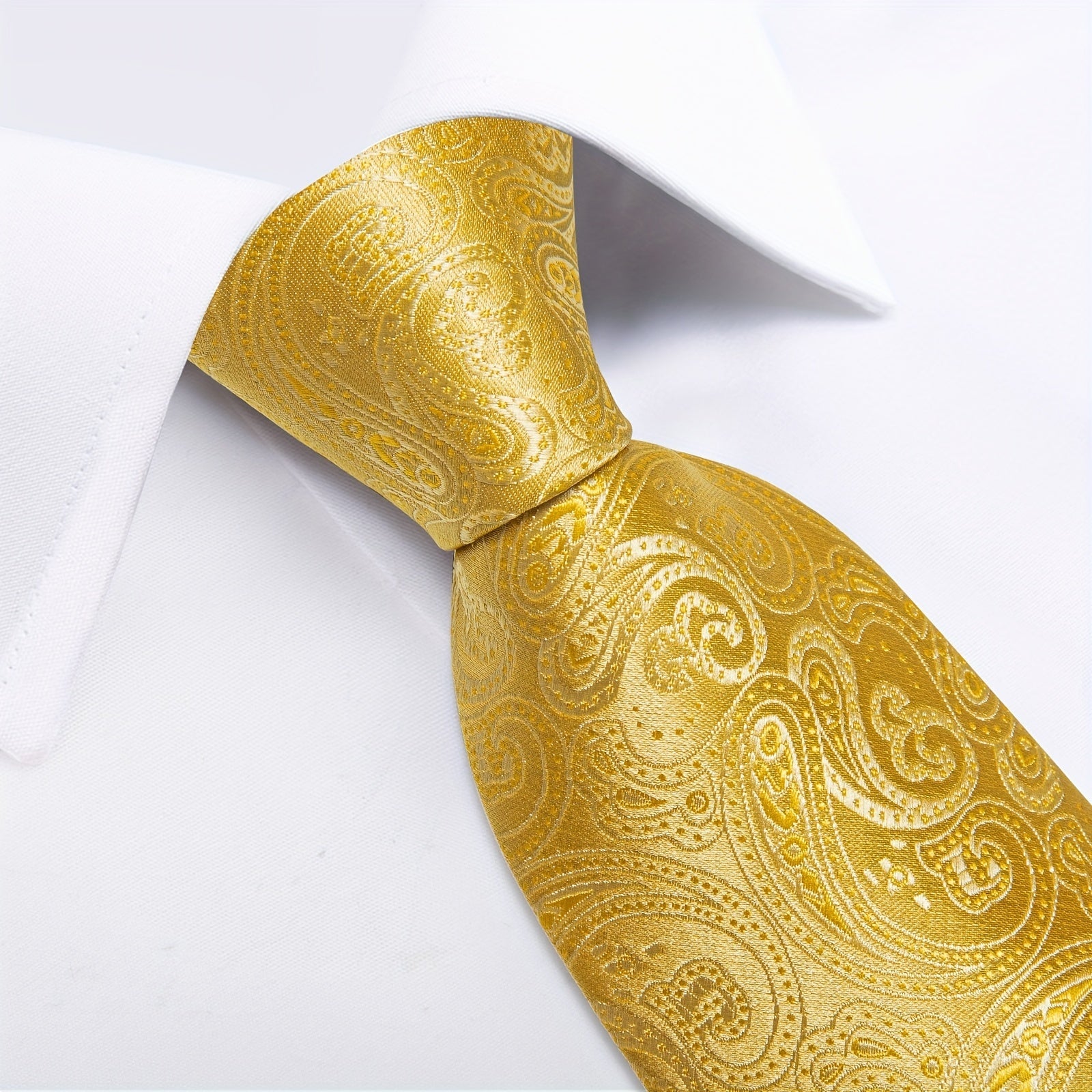 Men's Necktie Set with Cufflinks for Wedding Formal Wear Stylish Accessories